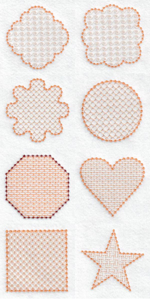 Candlewick Frames with Backgrounds Embroidery Machine Design Details