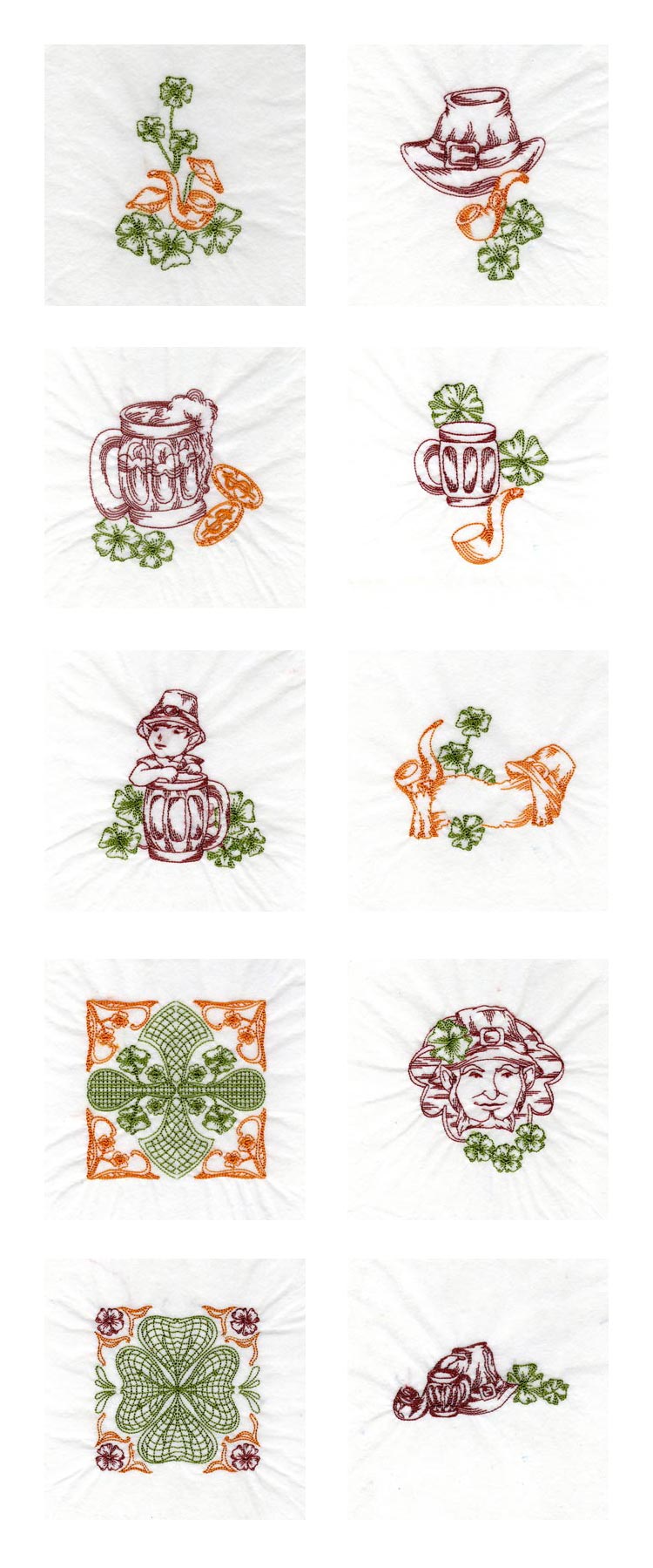Colorwork St Patricks Day Embroidery Machine Design Details