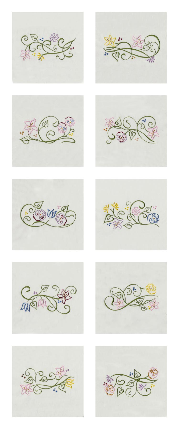 Decorative Flower Embellishments Embroidery Machine Design Details