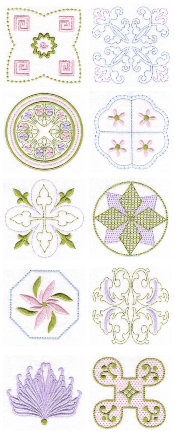 Decorative Blocks 2 Embroidery Machine Design Details
