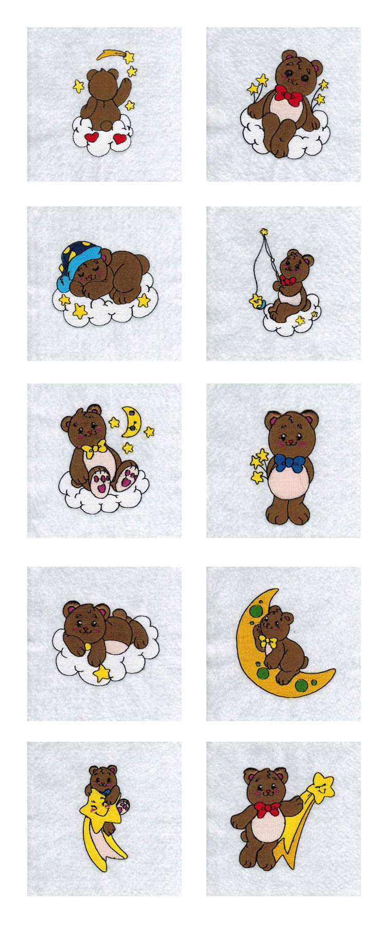 Dream Bears Embroidery Machine Design Details