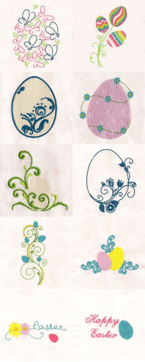 Easter Eggelance Embroidery Machine Design Details