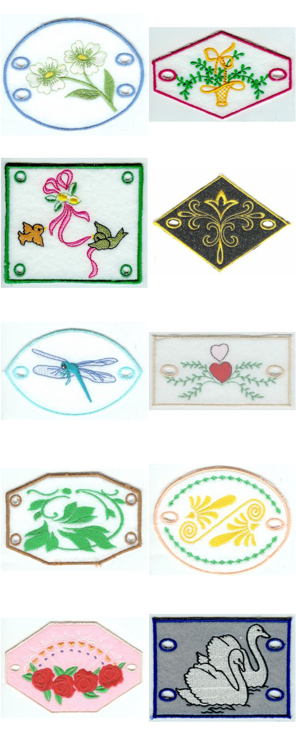 Fabric Barrettes Embroidery Machine Design Details