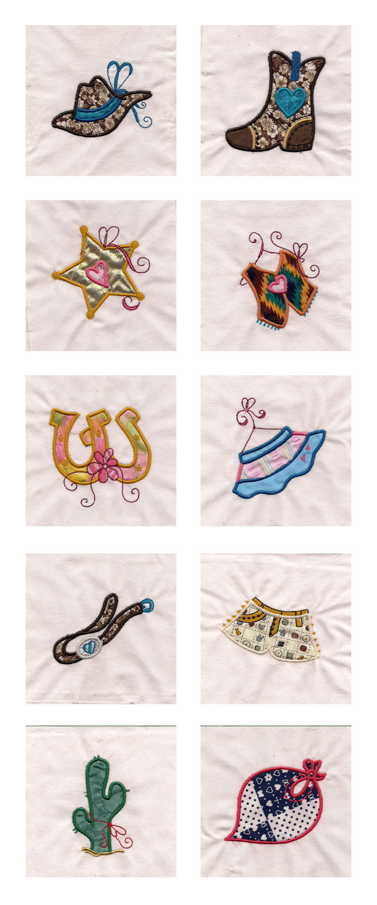 Fancy Cowgirl Applique Embroidery Machine Design Details