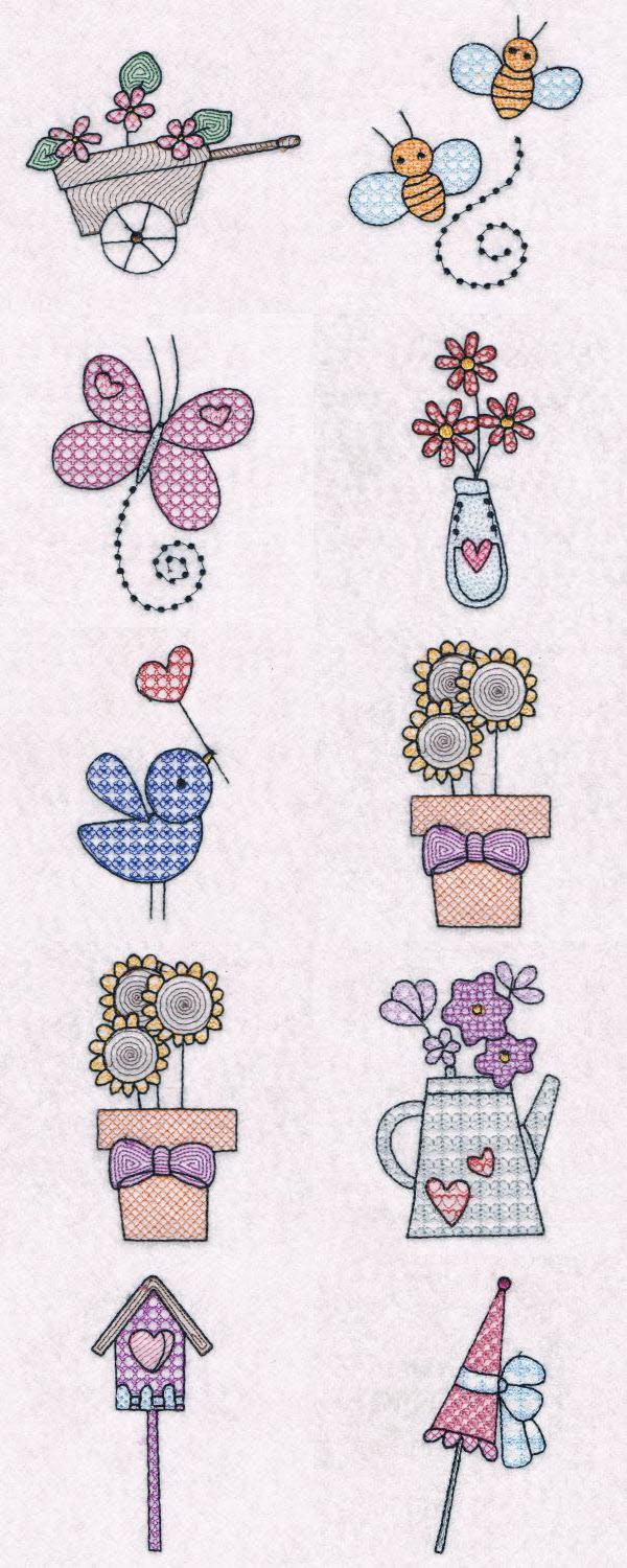 Fancy Garden Lace Filled Embroidery Machine Design Details
