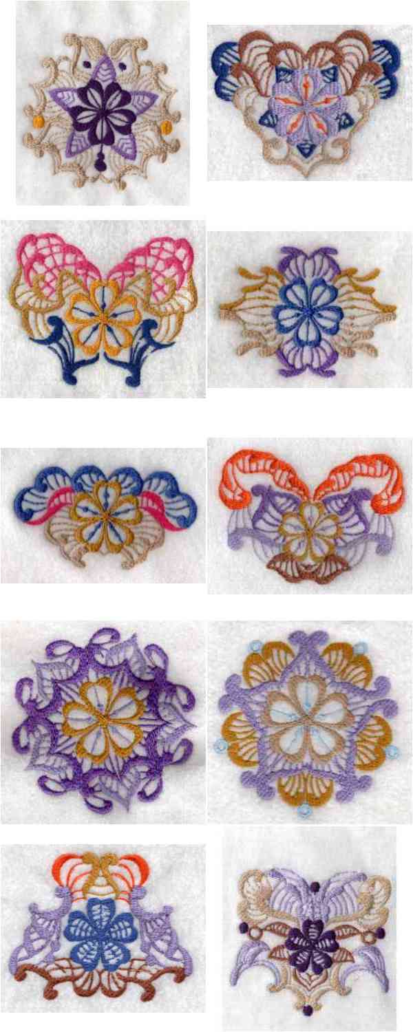 Fantasy Ornaments Embroidery Machine Design Details