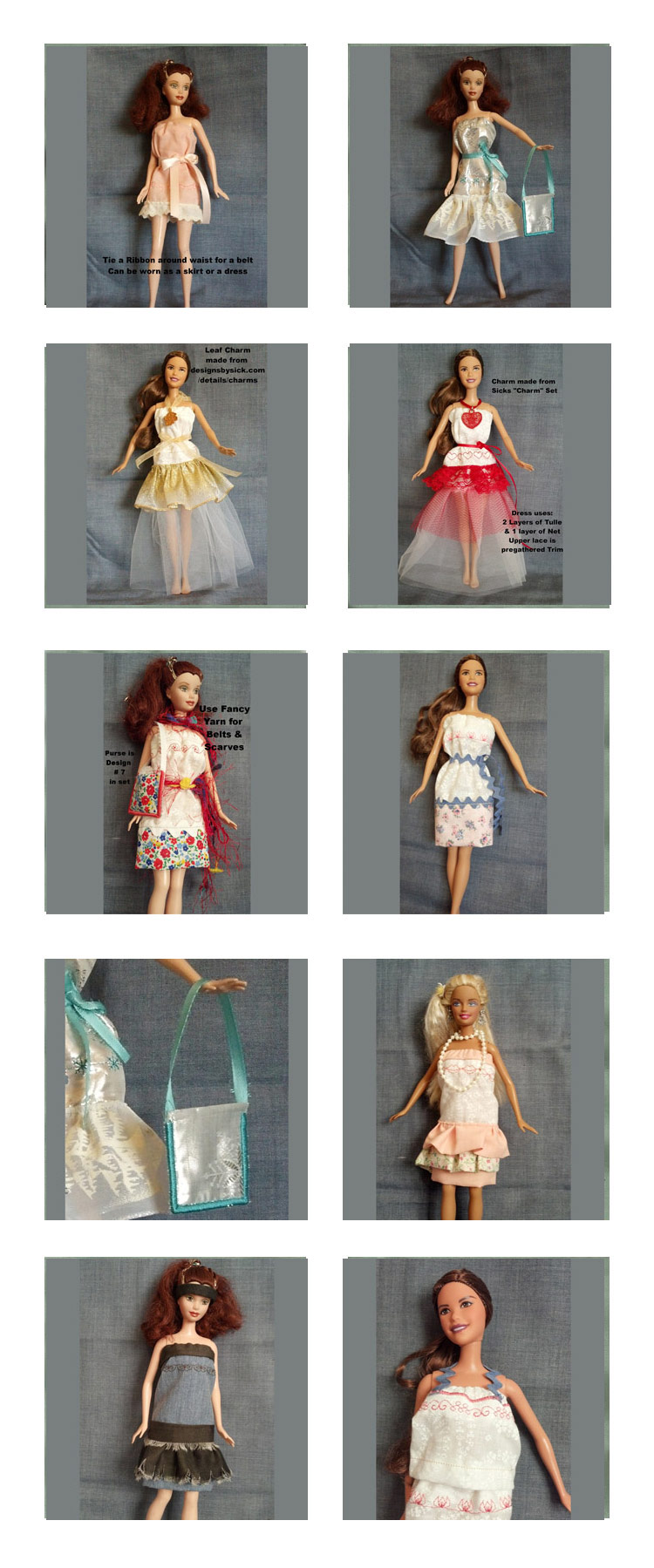 Fashion Doll Clothes Embroidery Machine Design Details