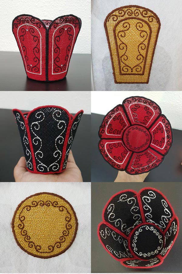 Festive FSL Baskets Embroidery Machine Design Details