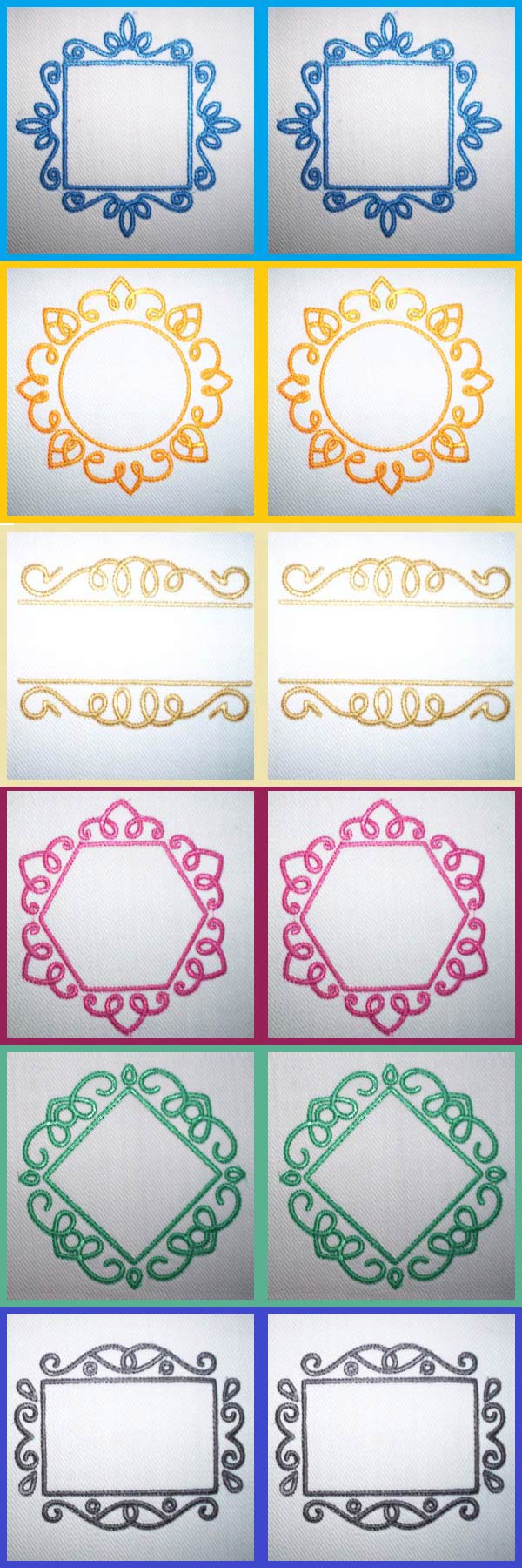 Frames Embroidery Machine Design Details