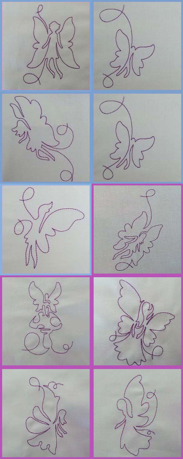 Free Motion Fairies Embroidery Machine Design Details