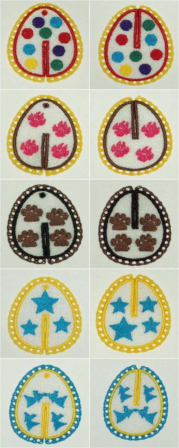 FSL 3D Easter Eggs Embroidery Machine Design Details