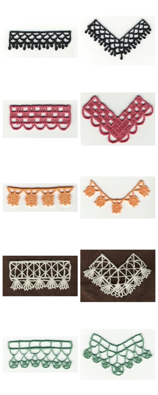 Border (Lace) Designs for Embroidery Machines