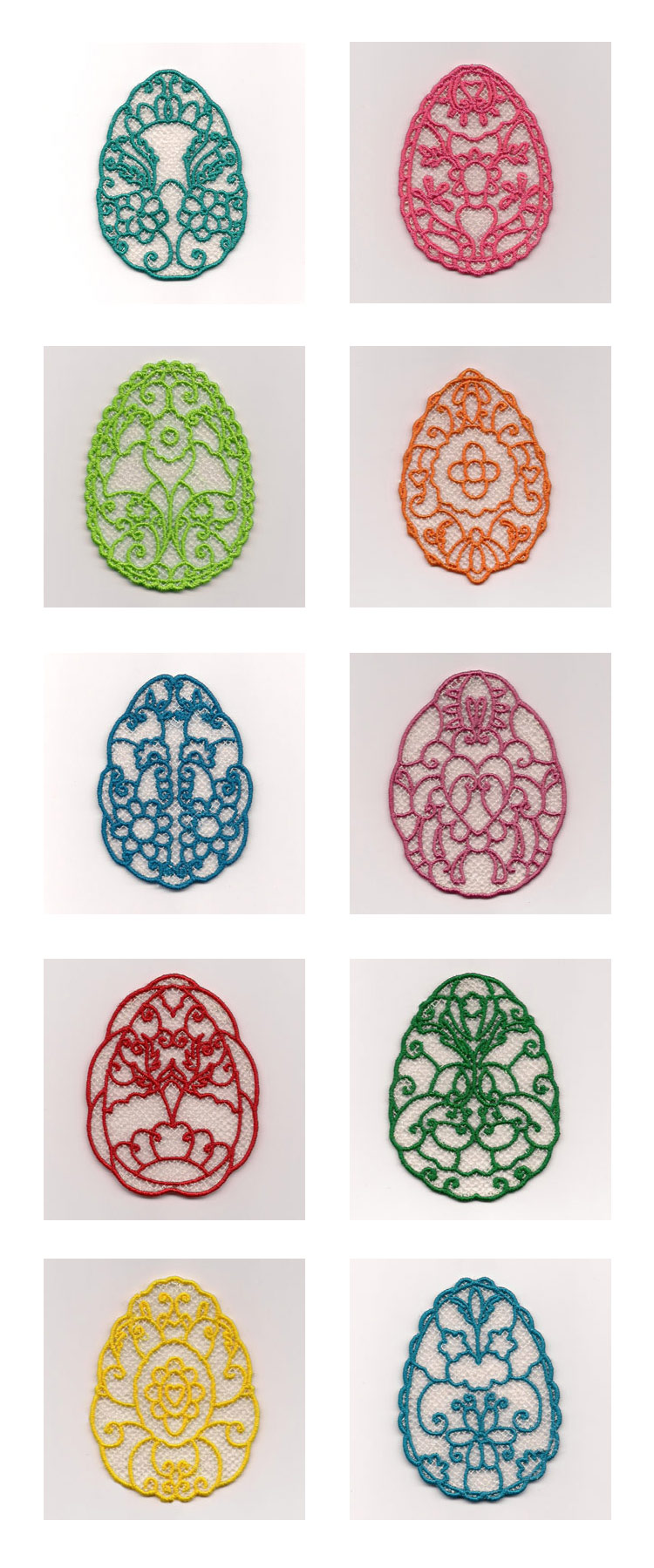 FSL Decorative Easter Eggs Embroidery Machine Design Details