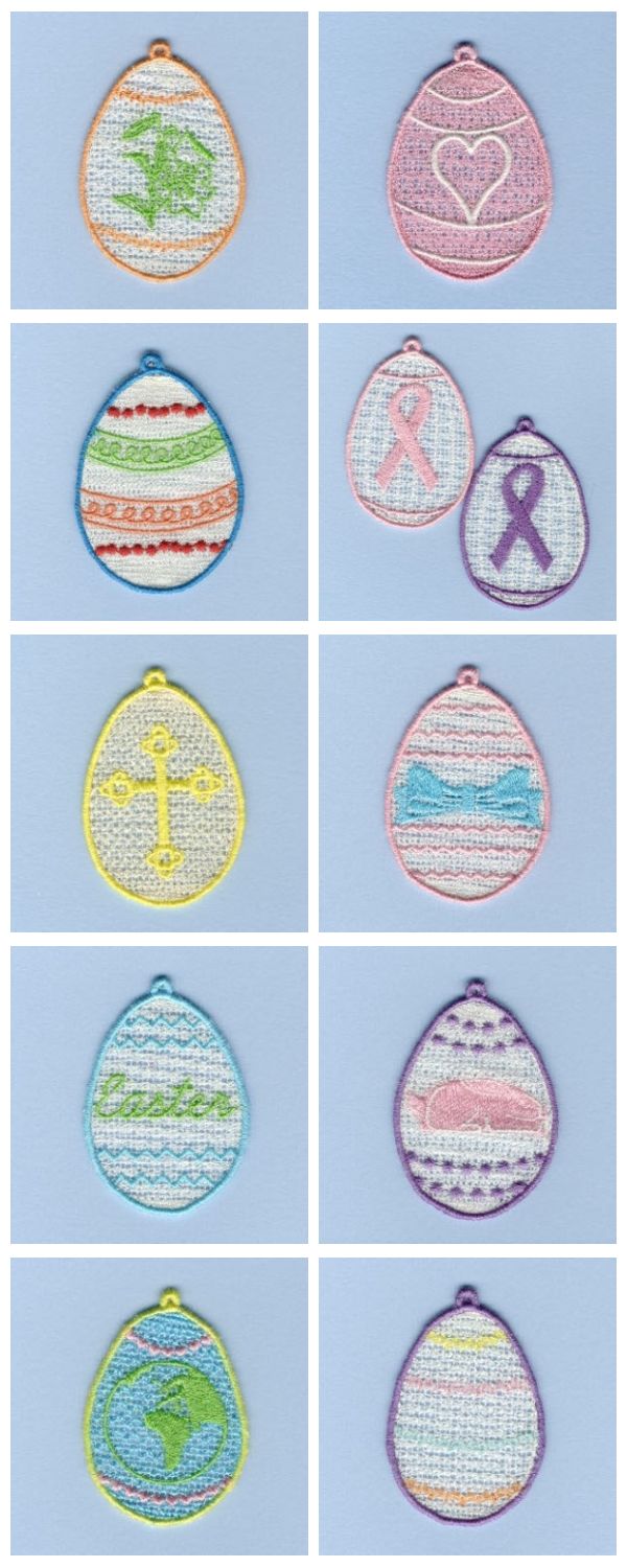 FSL Easter Eggs Embroidery Machine Design Details