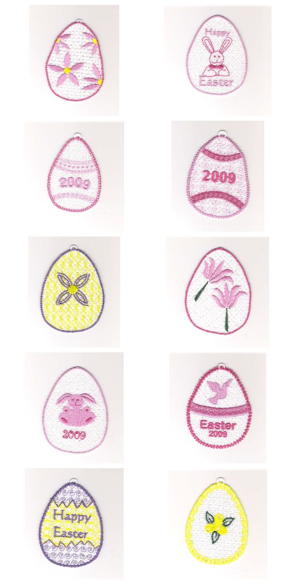 FSL Easter Eggs 2 Embroidery Machine Design Details