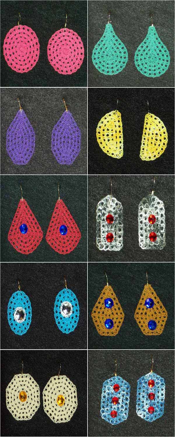 FSL Fun Loopy Earrings Embroidery Machine Design Details