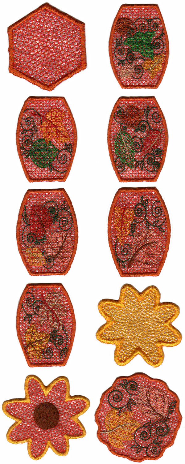FSL Pumpkin Tea Light Holders Embroidery Machine Design Details
