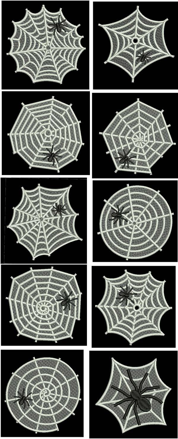 FSL Spider Webs Embroidery Machine Design Details