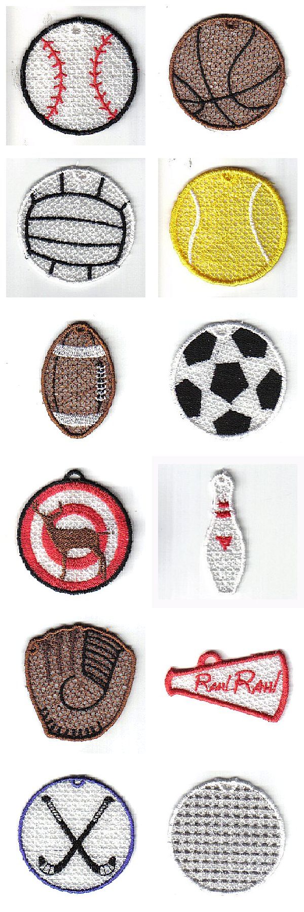 FSL Sports Ornaments Embroidery Machine Design Details