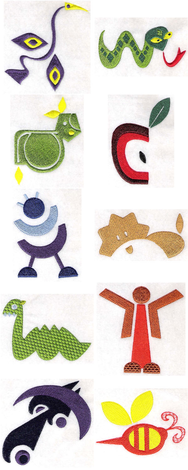 Fun Shapes Embroidery Machine Design Details