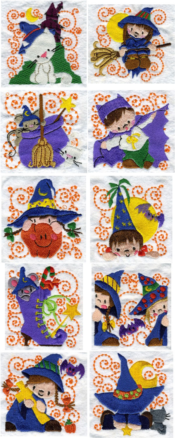 Halloween Blocks Embroidery Machine Design Details