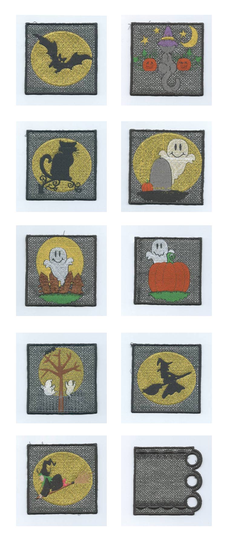 Halloween Candle Wraps Embroidery Machine Design Details