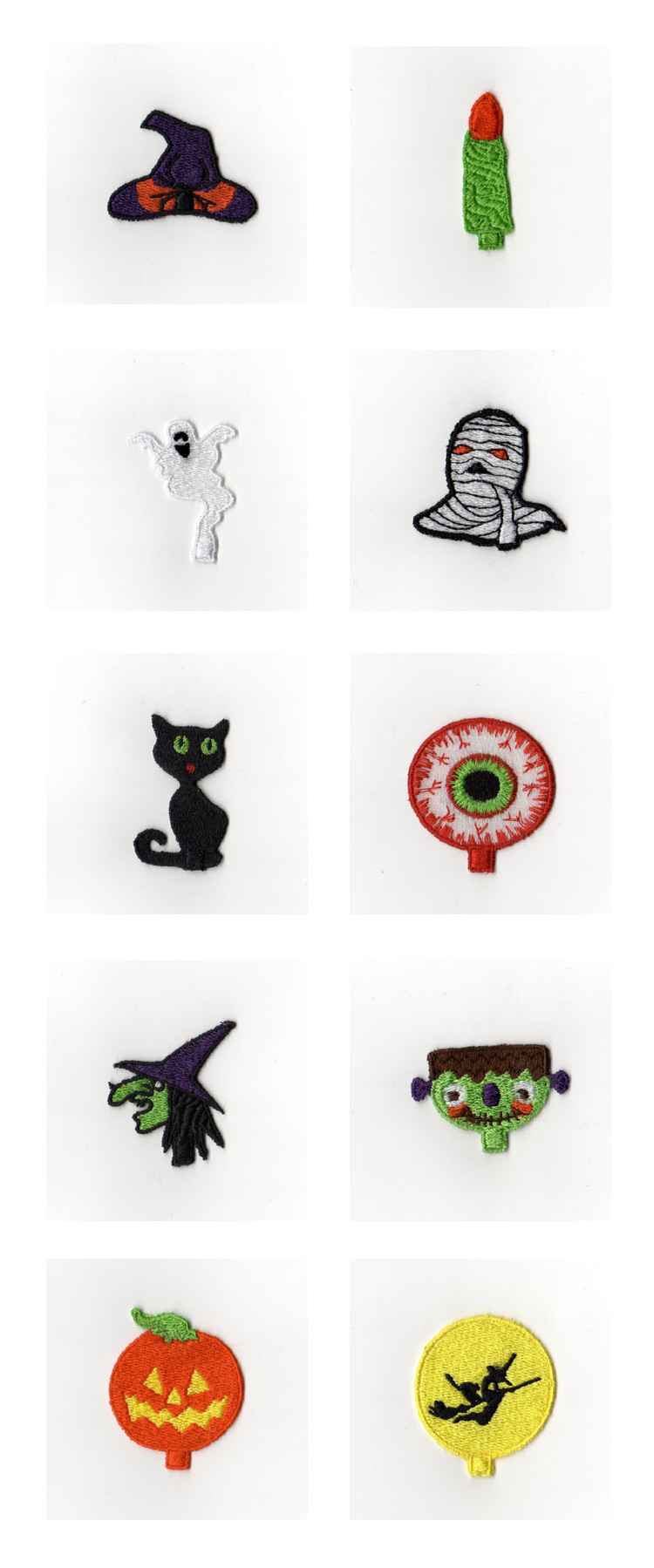 Halloween Cupcake Picks Embroidery Machine Design Details