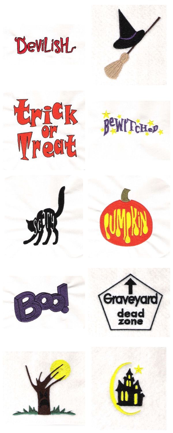 Halloween Fun Embroidery Machine Design Details