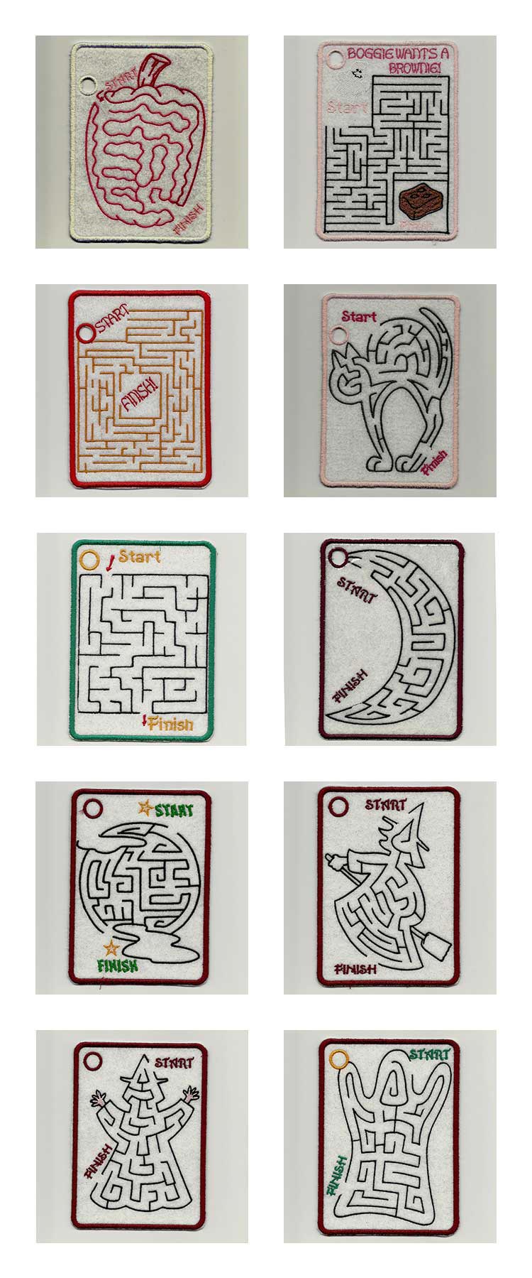 Halloween Mazes Embroidery Machine Design Details