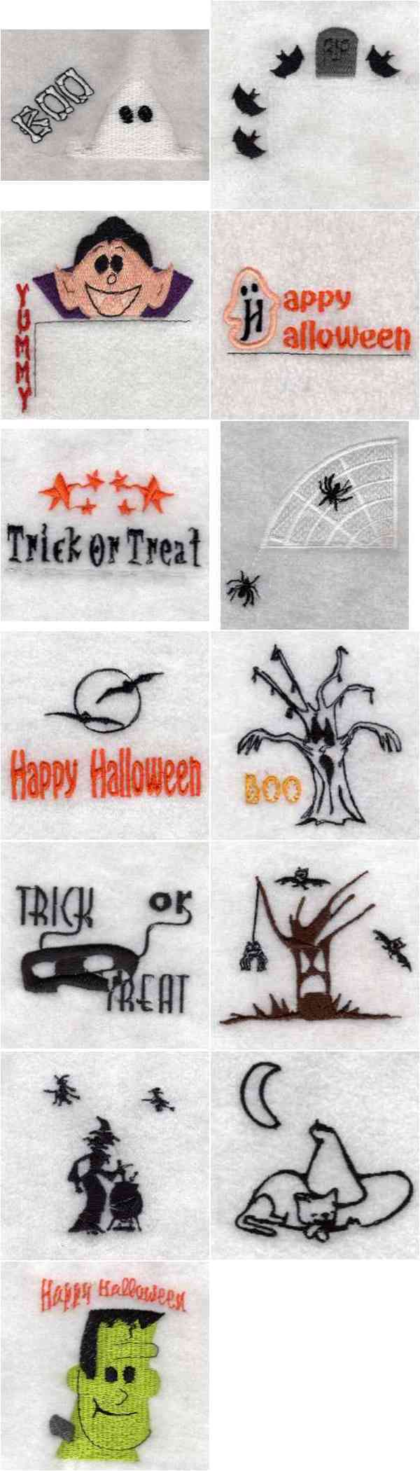 Halloween Toppers Embroidery Machine Design Details