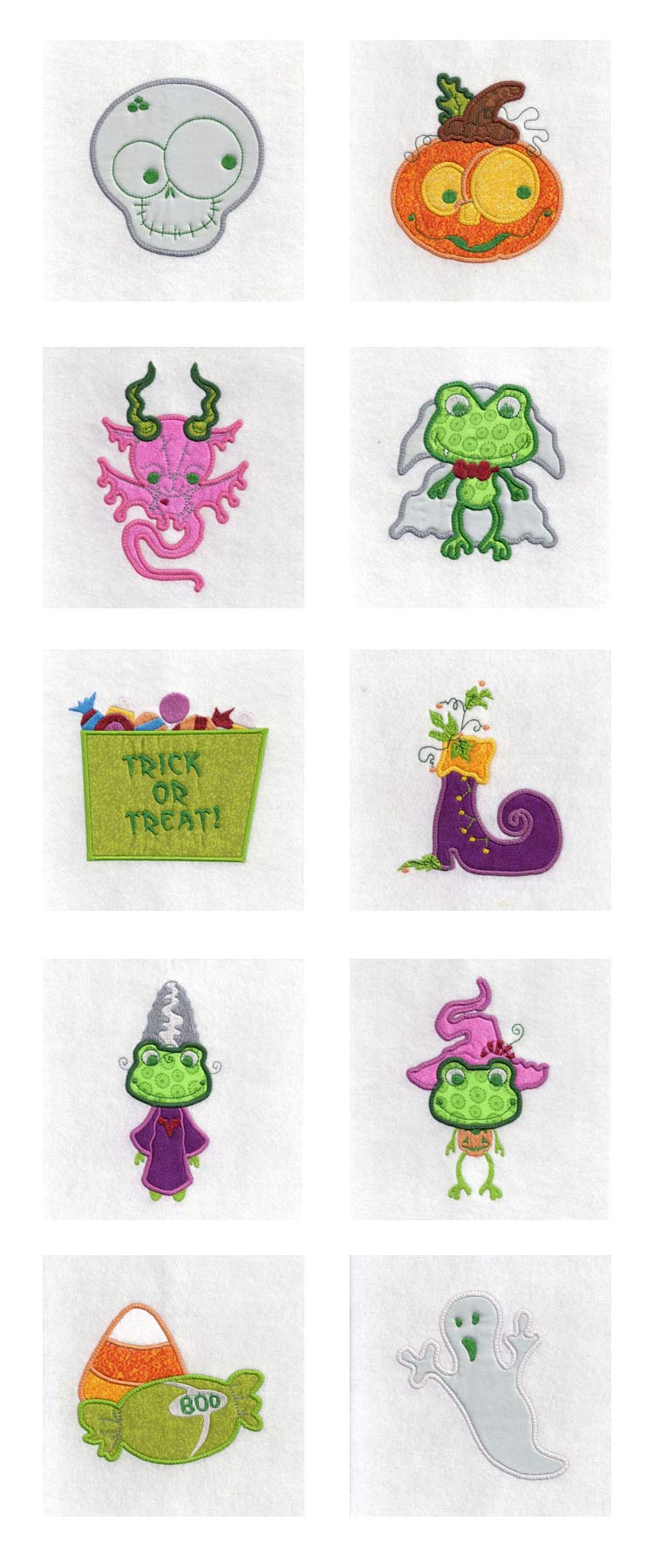 Happy Halloween Applique Embroidery Machine Design Details