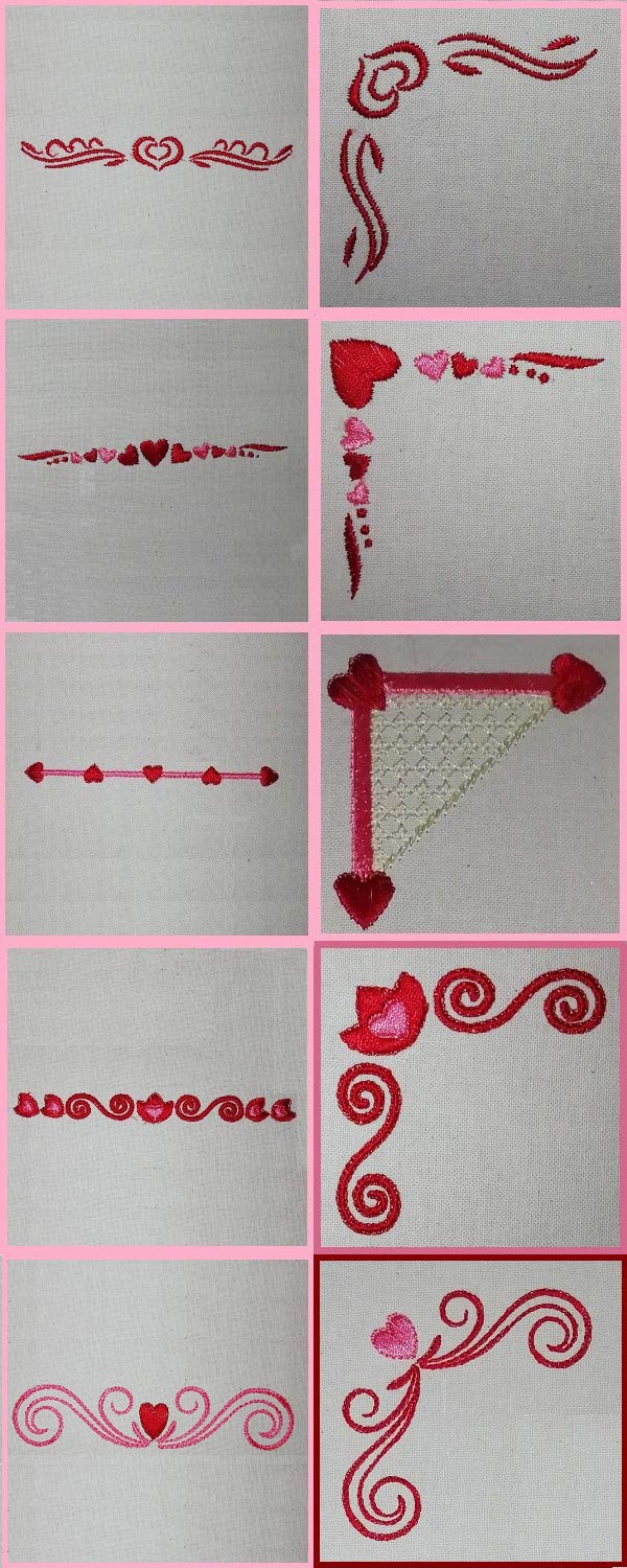 Heart Extras Embroidery Machine Design Details