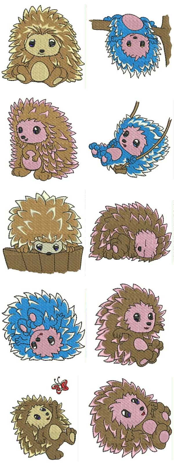 Hedge Hogs Embroidery Machine Design Details