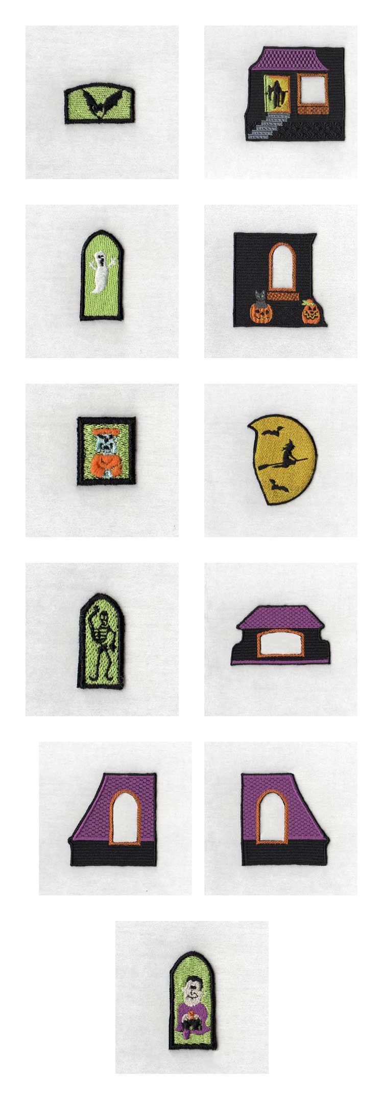 Haunted House Puzzle Embroidery Machine Design Details