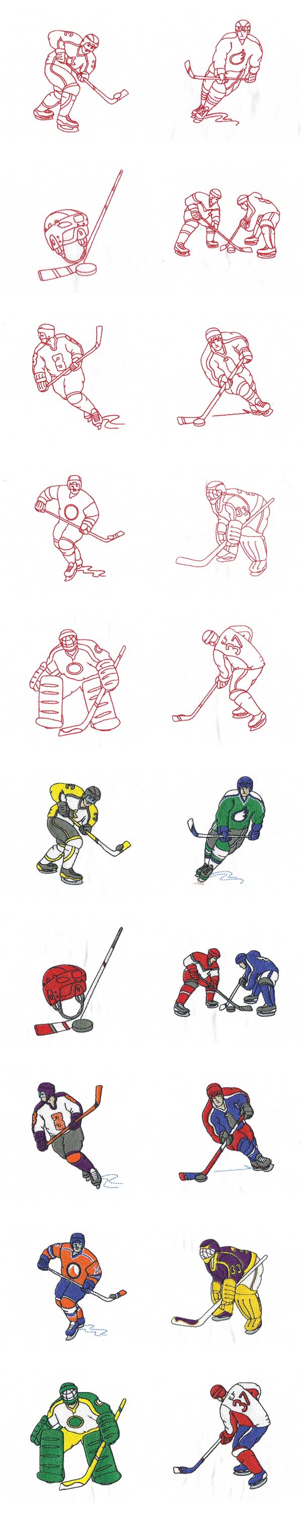 Hockey Embroidery Machine Design Details