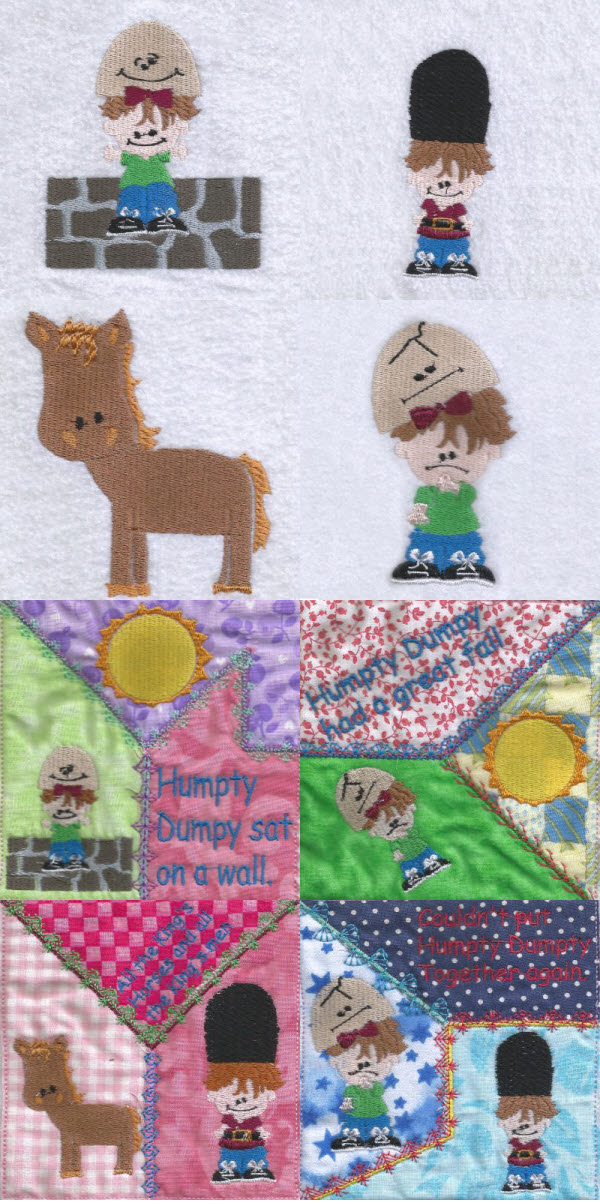 Humpty Dumpty Embroidery Machine Design Details