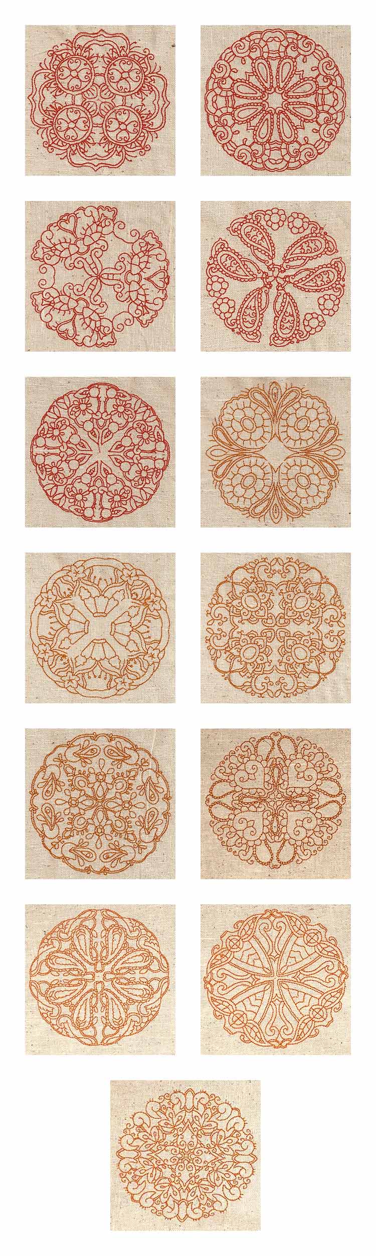 Indian Circles Embroidery Machine Design Details