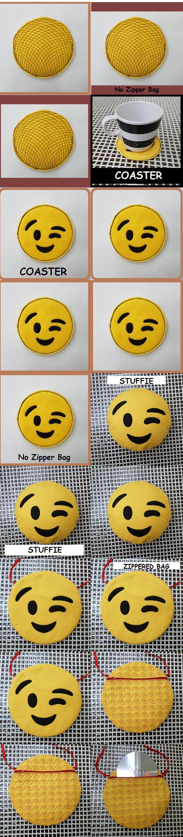 In The Hoop EMOJI 2 Embroidery Machine Design Details