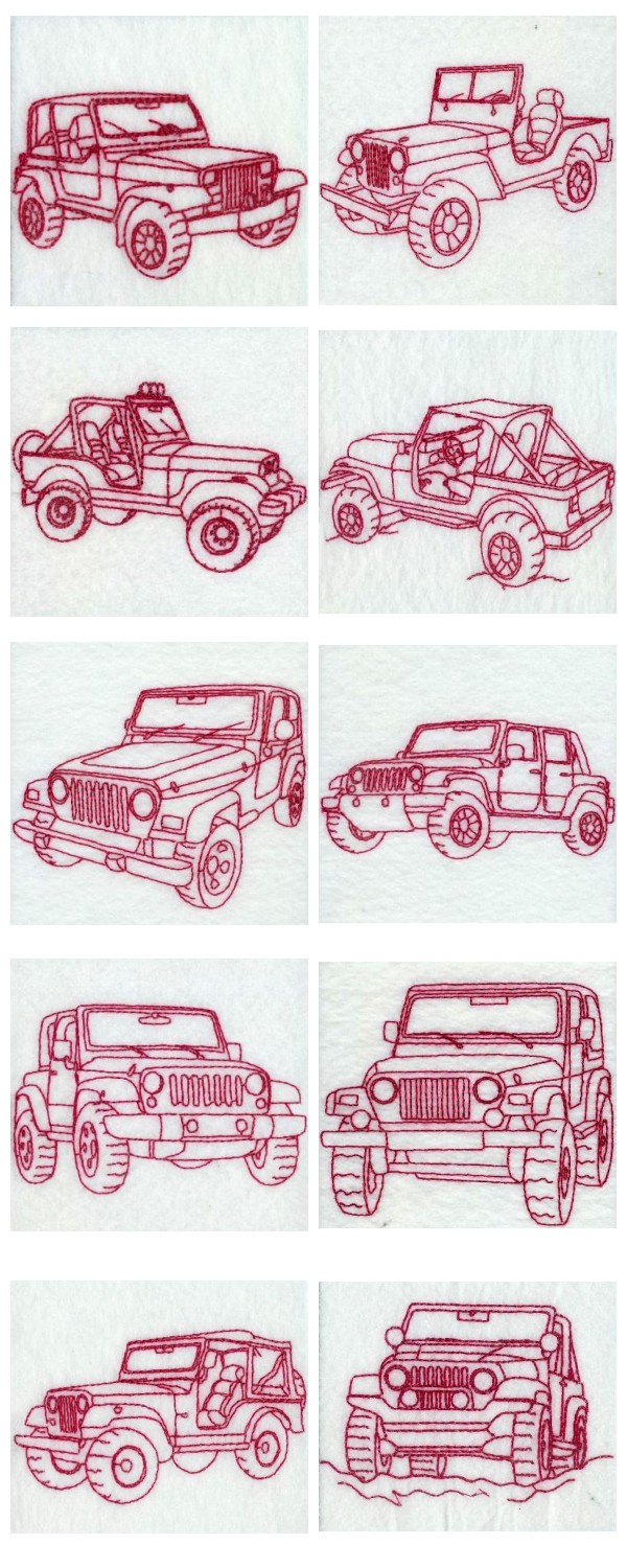 RW Jeeps Embroidery Machine Design Details