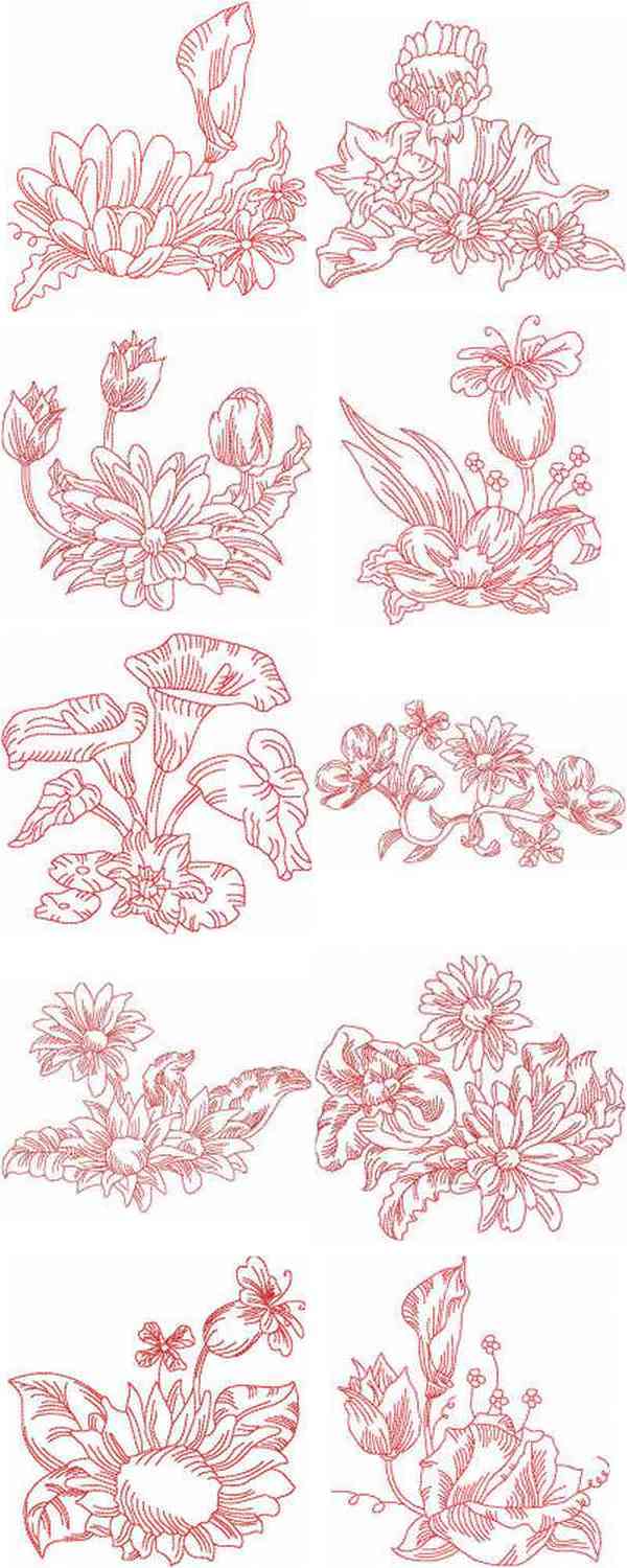 JN Florals Embroidery Machine Design Details