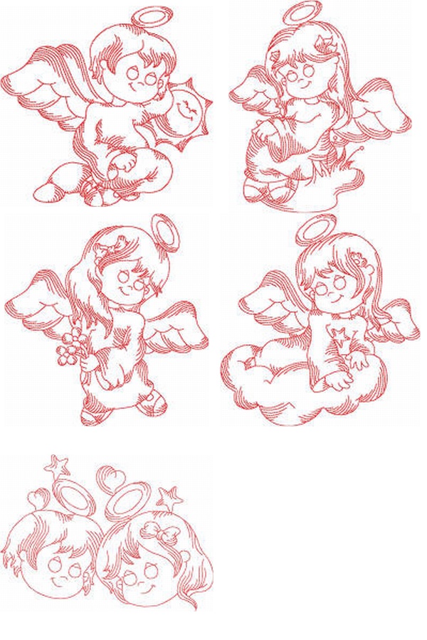 JN Lil Angels 2 Embroidery Machine Design Details