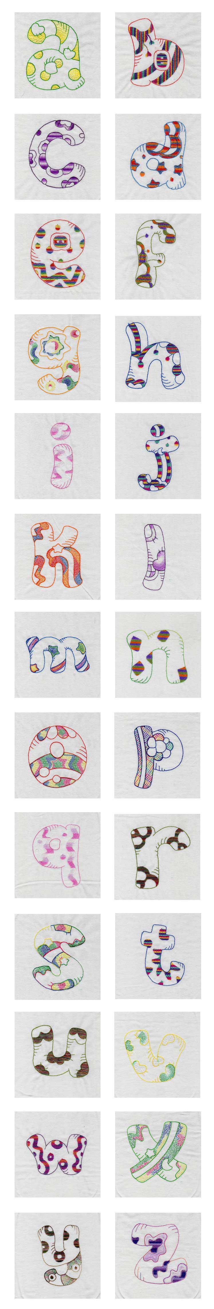 Kids Fun Alpha Embroidery Machine Design Details