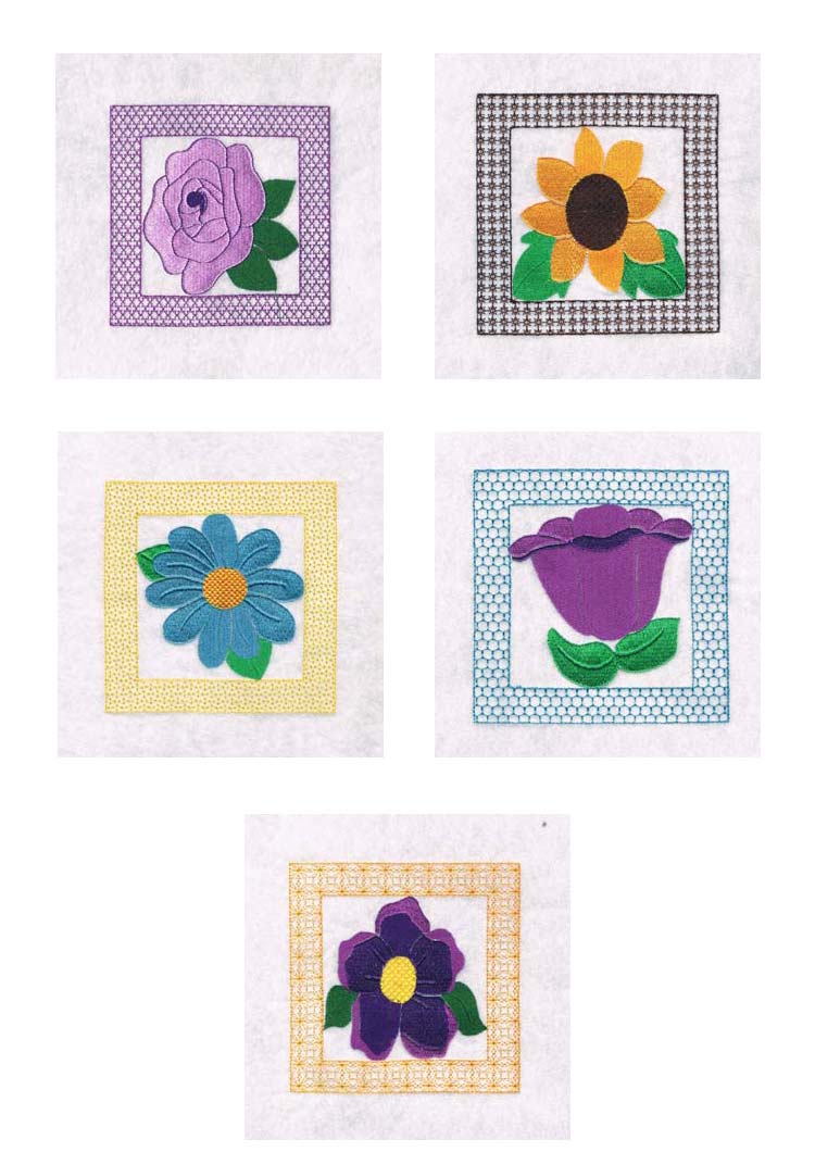 lacyspringflowers machine embroidery contact sheet