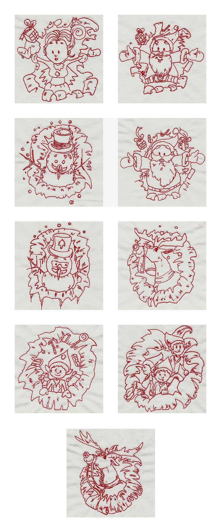 Line Art Christmas Is Coming Embroidery Machine Design Details