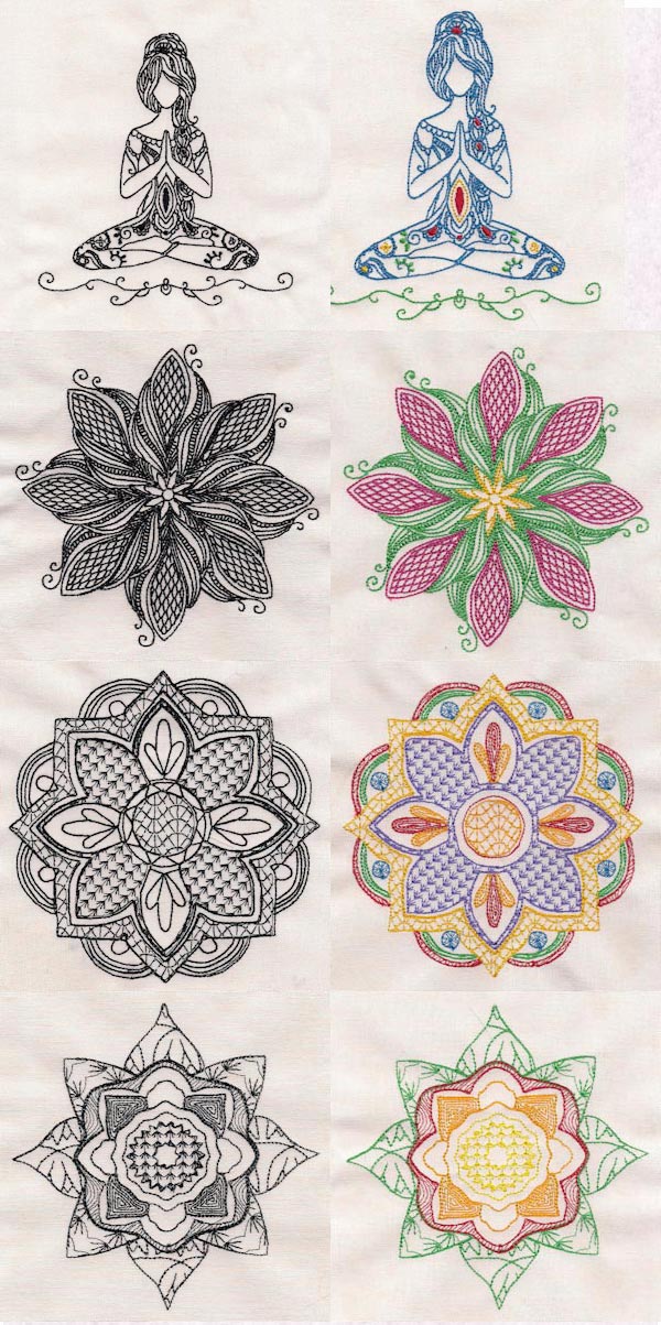 Mandalas Embroidery Machine Design Details
