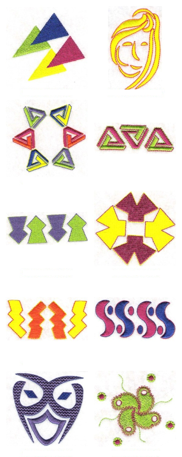 More Abstract Embroidery Machine Design Details
