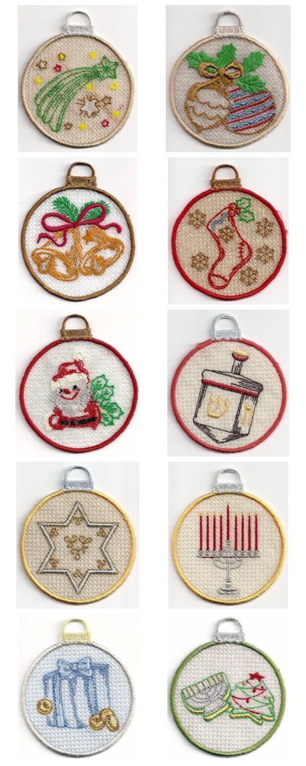 More FSL Ornaments Embroidery Machine Design Details