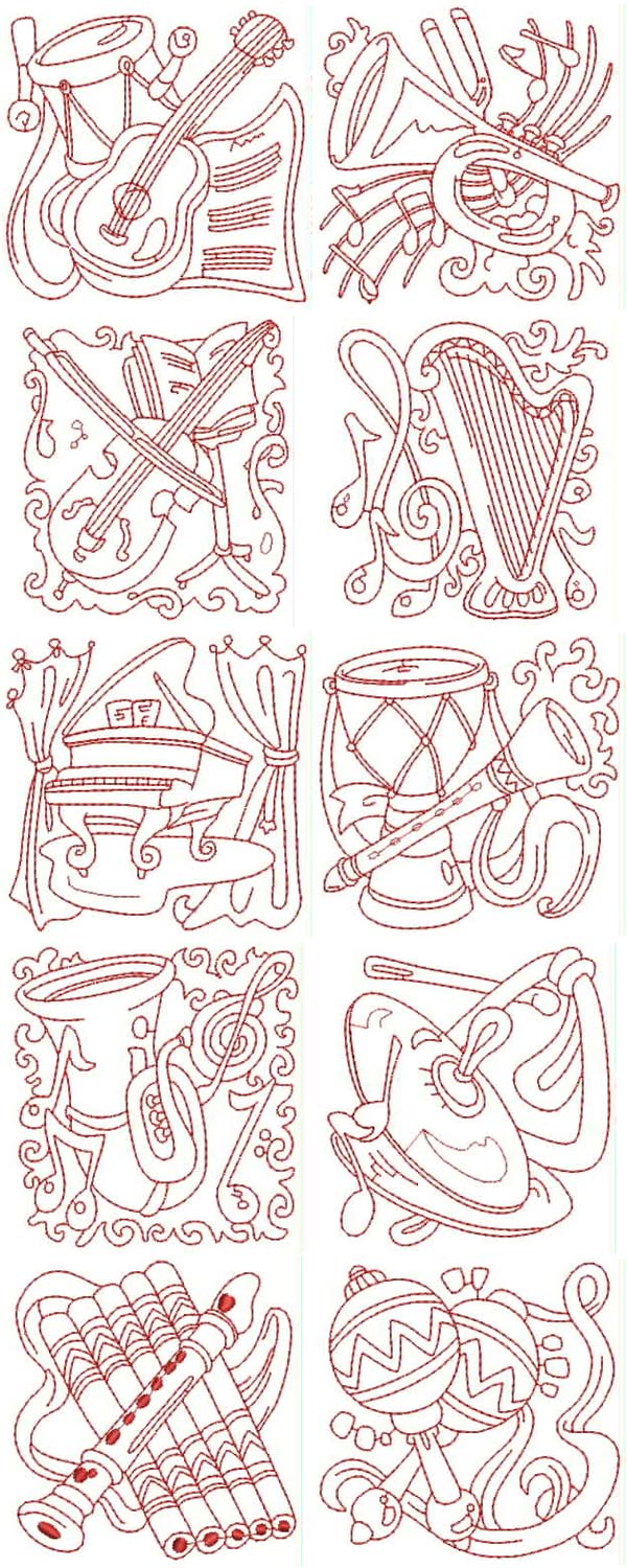 Musical Blocks RW Embroidery Machine Design Details