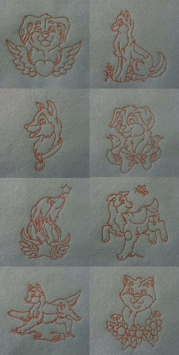My Dog Friends Embroidery Machine Design Details