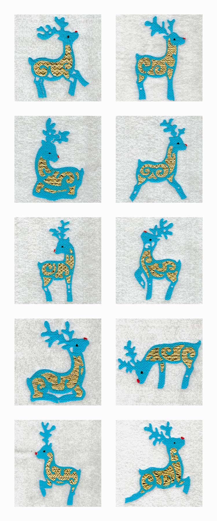 Mylar Rudy Deer Embroidery Machine Design Details